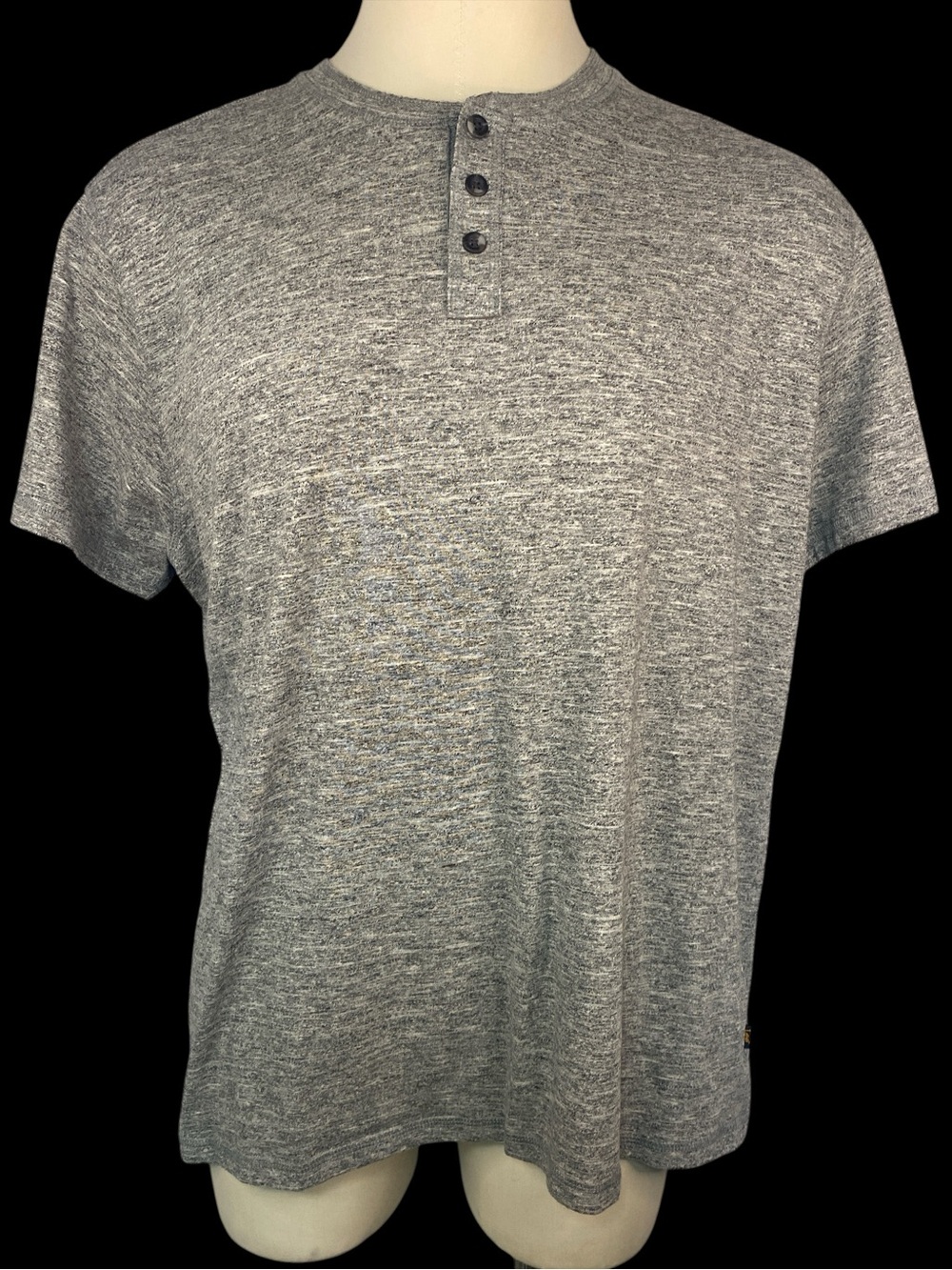 Lee Heather Grey Short-Sleeve Henley Shirt Men’s XXL